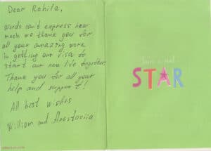 Thank you card 5 from a GSN Immigration client